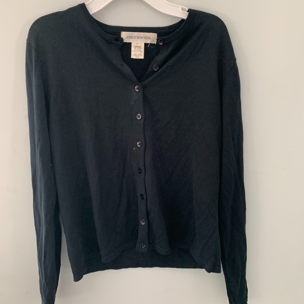 Jones New York black button down